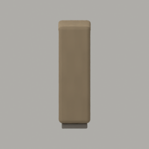 Upholstered arm module; front; CAD-derived unvalidated concept