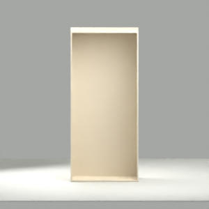 Wardrobe bay — 900 mm concept; front; CAD-derived unvalidated concept
