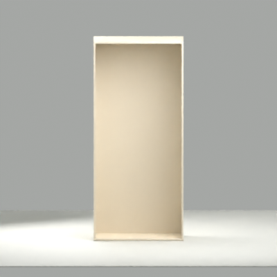 Wardrobe bay — 900 mm concept; front; CAD-derived unvalidated concept