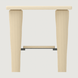 Open bedside table; front CAD concept; manufacture unvalidated