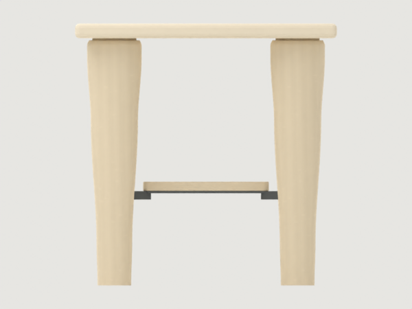 Open bedside table; front CAD concept; manufacture unvalidated