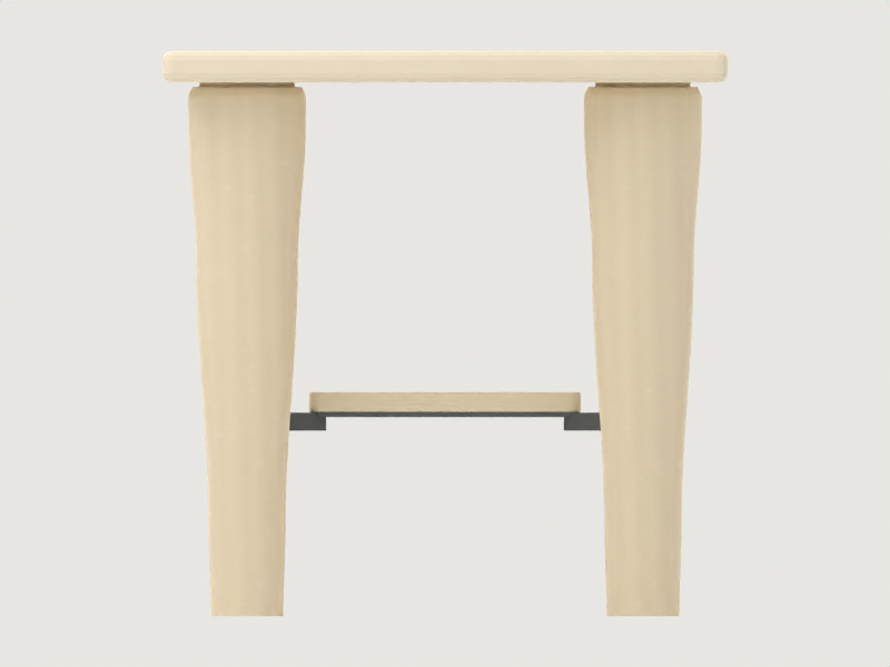 CAD-derived concept illustration of Open bedside table