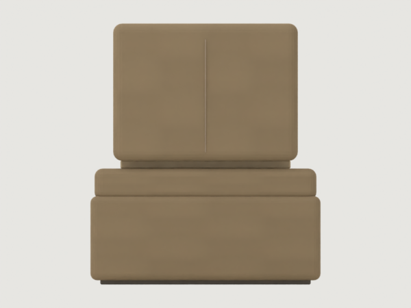 Modufern Occasional Chairs concept; front CAD concept; manufacture unvalidated
