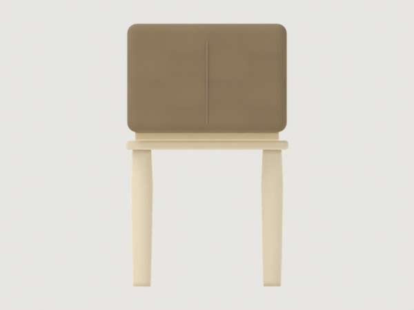 Modufern Dining Chairs concept; front CAD concept; manufacture unvalidated