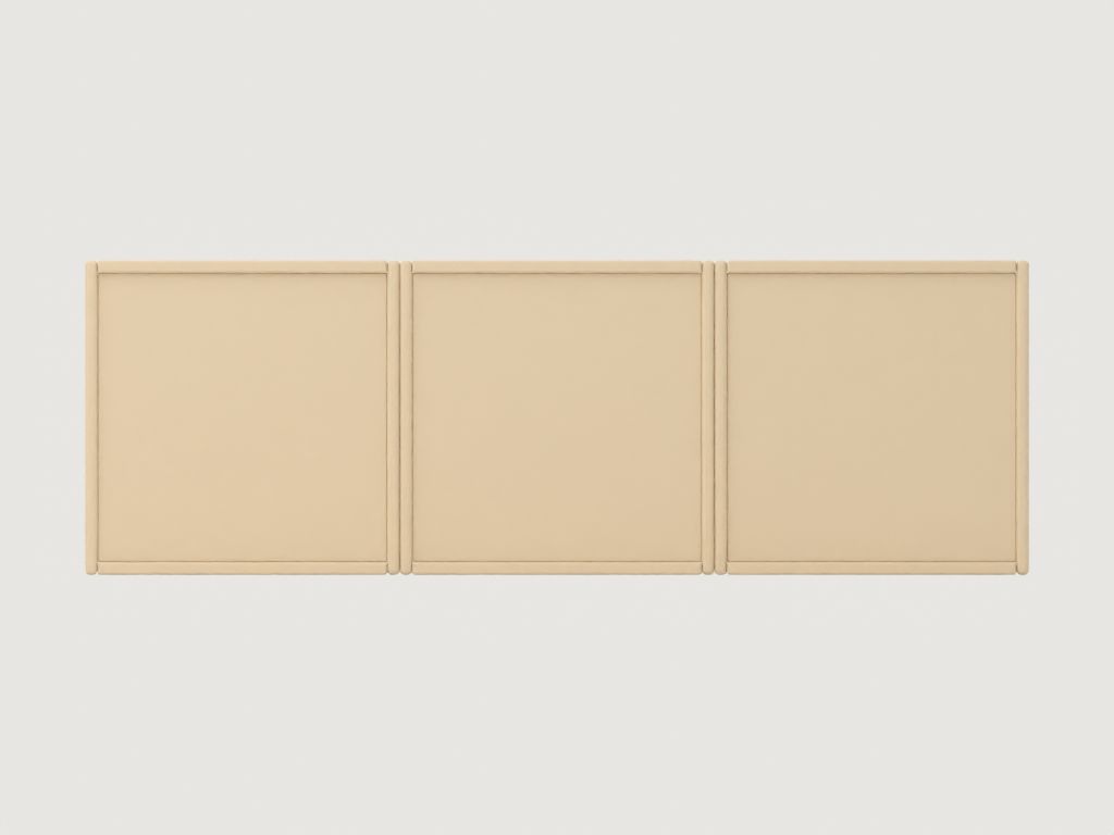 CAD-derived concept illustration of Low media bench