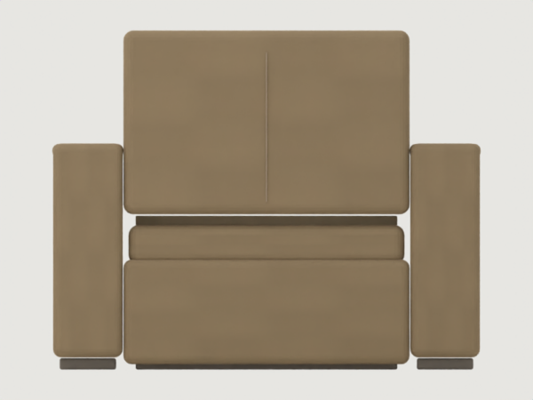 Modufern Armchairs concept; front CAD concept; manufacture unvalidated