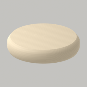 Ceiling-light canopy — 120 mm visual concept; hero; CAD-derived unvalidated concept