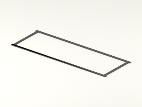 Portal lower-shelf cradle — 902 mm concept; hero; CAD-derived unvalidated concept