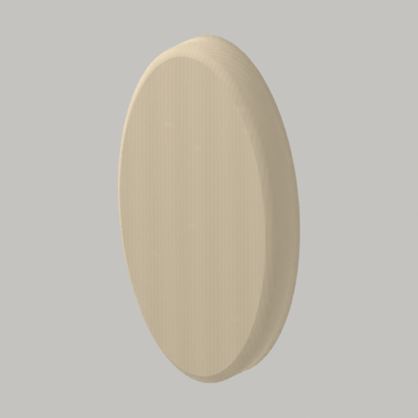 Wall-light plate — 110 mm visual concept; hero; CAD-derived unvalidated concept