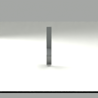 Wall-storage bracket — 420 mm concept; front; CAD-derived unvalidated concept