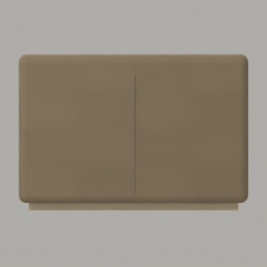 Upholstered back module; front; CAD-derived unvalidated concept