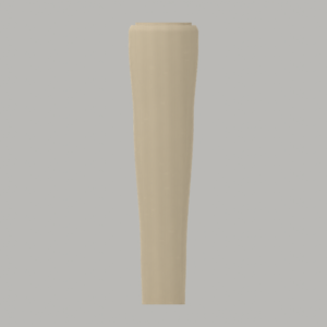 Ovoid bench support — 420 mm concept; front; CAD-derived unvalidated concept
