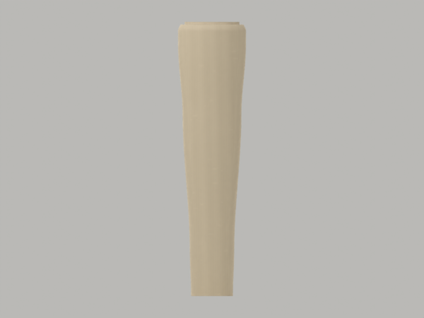 Ovoid bench support — 420 mm concept; front; CAD-derived unvalidated concept