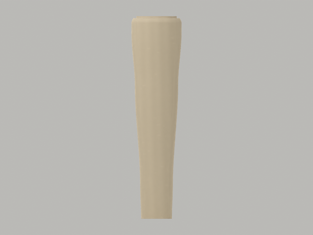 CAD-derived concept illustration of Ovoid bench support — 420 mm concept