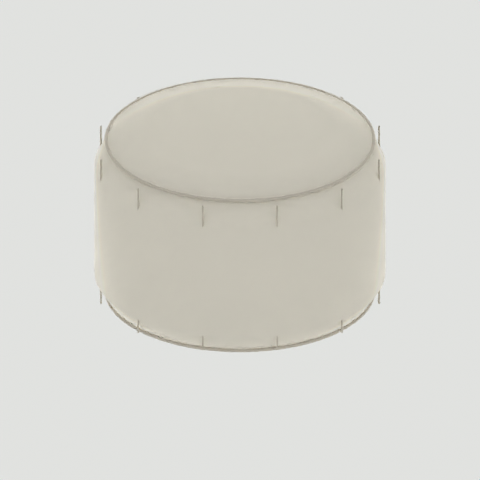 Modufern Pouffes concept; three quarter; CAD-derived unvalidated concept