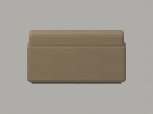 Upholstered seat module; front; CAD-derived unvalidated concept