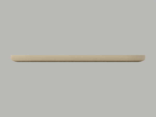 Lens side-table top — 550 mm concept; front; CAD-derived unvalidated concept