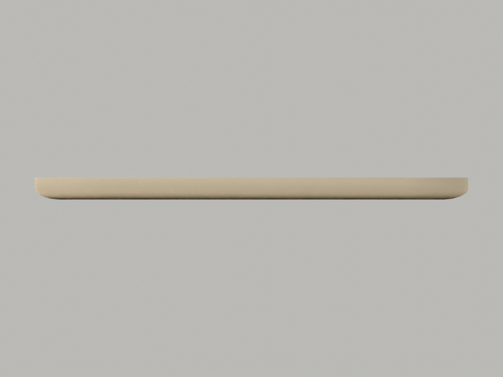 CAD-derived concept illustration of Lens side-table top — 550 mm concept