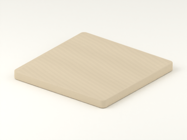 Bedside lower shelf — 240 × 240 × 18 mm concept; hero; CAD-derived unvalidated concept