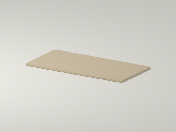 Modufern proposed pale white-oak material render MF-PART-TOP-LONG-R02-OAK; dimensions and supply awaiting approval.