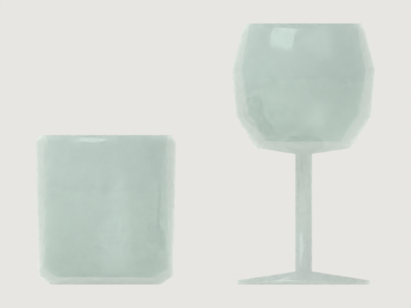 Modufern Glassware concept; front CAD concept; manufacture unvalidated
