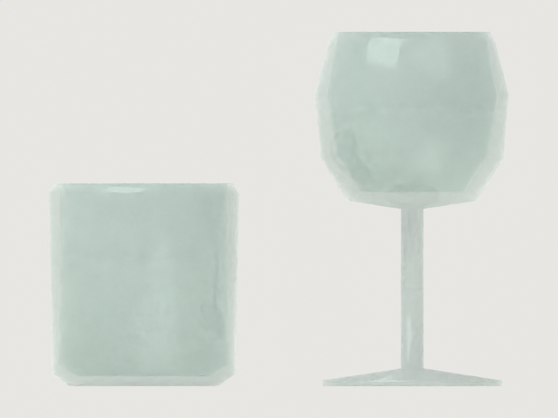 CAD-derived concept illustration of Modufern Glassware concept