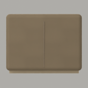 Lounge back; front; CAD-derived unvalidated concept