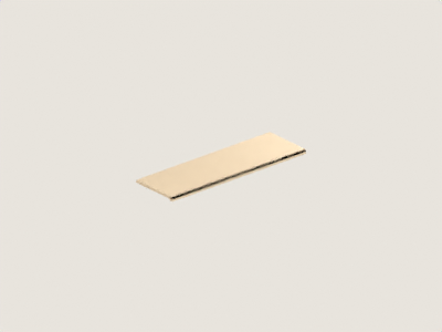 Narrow-long shelf; three quarter; CAD-derived unvalidated concept