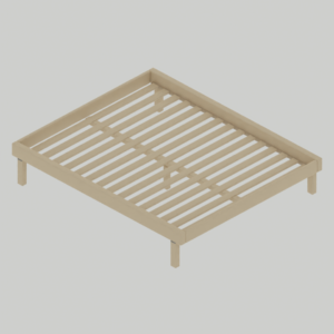 Bed base module; camera 1; CAD-derived unvalidated concept