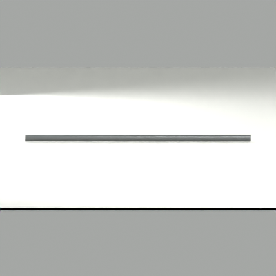 Wardrobe hanging rail — 846 mm concept; front; CAD-derived unvalidated concept