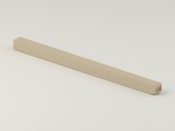 Portal connecting rail — 900 mm concept; 01 hero; CAD-derived unvalidated concept