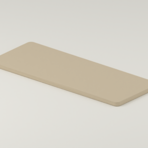 Portal bench seat — 1100 × 430 × 30 mm concept; 01 hero; CAD-derived unvalidated concept